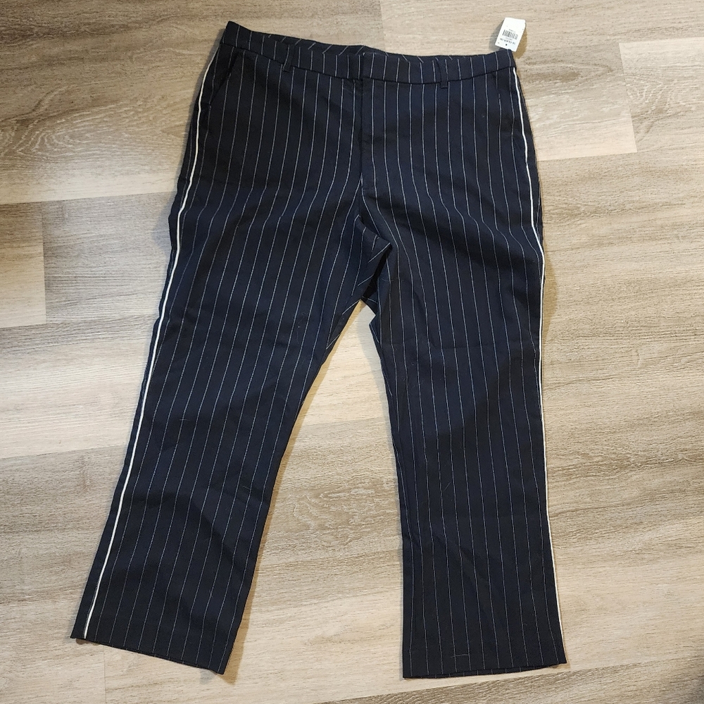 NWT Abercrombie & Fitch Pinstripe Blue Pants Size XL